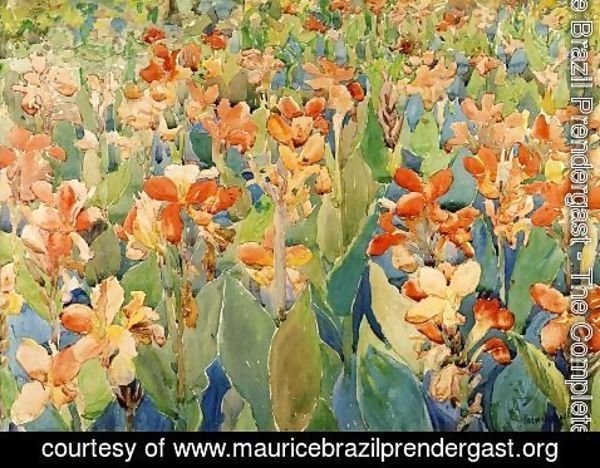 Maurice Brazil Prendergast - Bed of Flowers (also known as Cannas or The Garden)