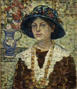 Portrait of a Girl with Flowers