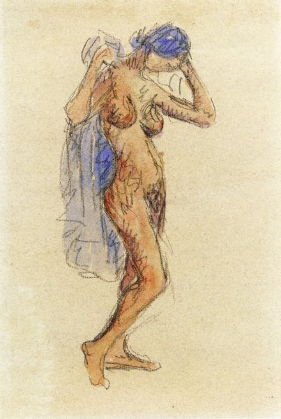 Nude Model With Drapery