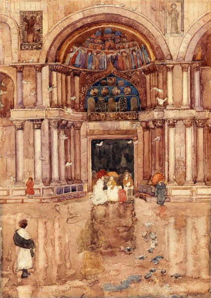 The Porch With The Old Mosaics St Marks Venice